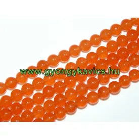Narancssárga Jade Ásványgyöngy 4mm