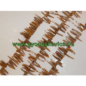   Narancssárga Kagyló "Cápafog" Gyöngy 2-4cm x 4-8mm