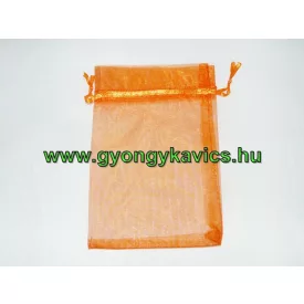 Narancssárga Organza Tüll Díszzacskó Dísztasak 13x18cm