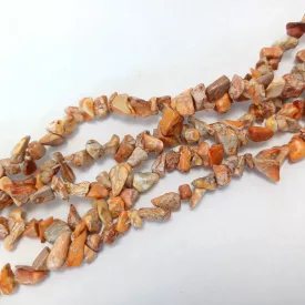   Narancssárga Tengeri Jáspis Regalit Ásványtörmelék Splitter Ásványgyöngy Gyöngyfüzér 6-10x5-8x4-6mm