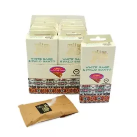   Native Soul Jumbo White Sage Palo Santo Fehér Zsálya Szent Fa Illatú Hosszú Égésidejű Füstölő Kúp 