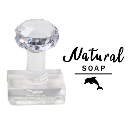 Natural Soap Természetes Szappan (432) Pecsétnyomó Pecsételő Bélyegző 37x27mm