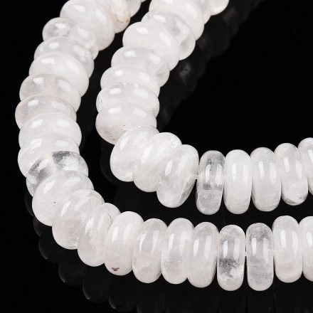 Tejkvarc Natur Kvarc Korong Ásványgyöngy 10x4mm