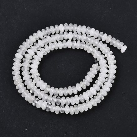Tejkvarc Natur Kvarc Korong Ásványgyöngy 4x2mm