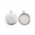Ezüst (Platinum) Színű Nemesacél 25mm-es Kaboson Tartó Medál 32x27mm
