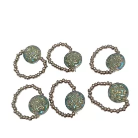   Ezüst Színű (1) Nemesacél Gyűrű Üveg Dísszel Újjméret: kb 19-20mm