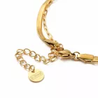 Arany Színű Nemesacél Szerencse Lóhere Dupla Nyaklánc Kagyló Berakással