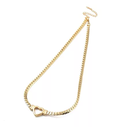 18K Aranyozott Nemesacél Szív Nyaklánc