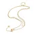 Arany Színű Nemesacél Cirkónia Strasszos Dupla Nyaklánc