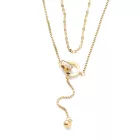 Arany Színű Nemesacél Cirkónia Strasszos Dupla Nyaklánc