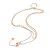 Rózsaarany Rose Gold Színű Nemesacél Cirkónia Strasszos Dupla Nyaklánc
