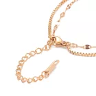 Rózsaarany Rose Gold Színű Nemesacél Cirkónia Strasszos Dupla Nyaklánc