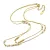 Arany Színű Nemesacél Szintetikus Kagyló Gyöngy Dupla Nyaklánc