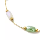 Arany Színű Nemesacél Színes Fazettált Üveggyöngy Nyaklánc