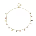 18K Aranyozott Nemesacél Cirkónia Strasszos Nyaklánc