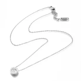 Ezüst Színű Nemesacél Strasszos 12 Hónap Nyaklánc