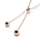 Rózsaarany Színű Nemesacél Strasszos 12 Hónap Nyaklánc