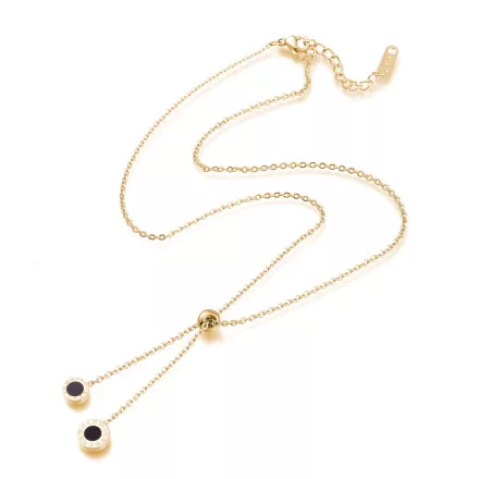 Arany Színű Nemesacél Strasszos 12 Hónap Nyaklánc