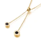 Arany Színű Nemesacél Strasszos 12 Hónap Nyaklánc