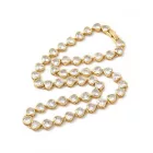 18K Aranyozott Cirkónia Strasszos Szív Nyaklánc