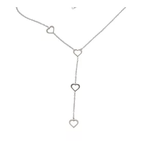 Ezüst Színű Nemesacél Szív Nyaklánc