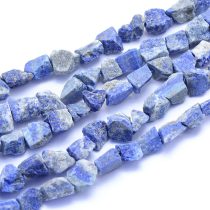 Nyers Lazurit Lápisz Lazuli Ásványgyöngy 6-15x5-10mm