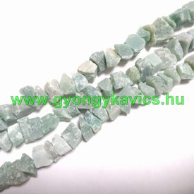 Nyers Zöld Aventurin (2) Ásványgyöngy 12-16x6-15mm
