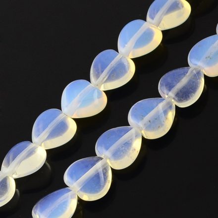 Opalit Szív Ásványgyöngy 10x10x5mm