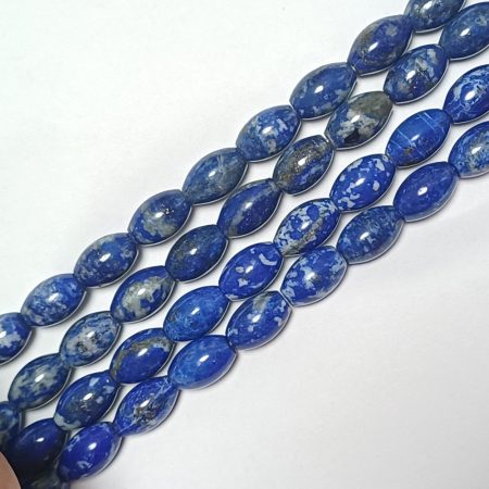 Lápisz Lazuli Lazurit Ovális Henger Ásványgyöngy Gyöngyfüzér 12x8mm