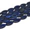   Ovális Lapos Lazurit Lápisz Lazuli Ásványgyöngy Gyöngyfüzér 30-31x18-19x6-7mm