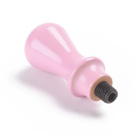   Viasz Pecsétnyomó (60/1) Pecsét Pecsételő Menetes Rózsaszín Fa Nyél 6cm