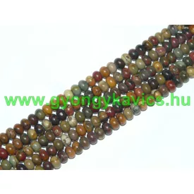 Picasso Jáspis Korong Ásványgyöngy Gyöngyfüzér 8x5mm