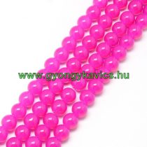 Pink Rózsaszín Üveggyöngy Gyöngyfüzér 8mm