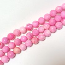 Pink Rózsaszín Kagyló Gyöngy Gyöngyfüzér 8mm
