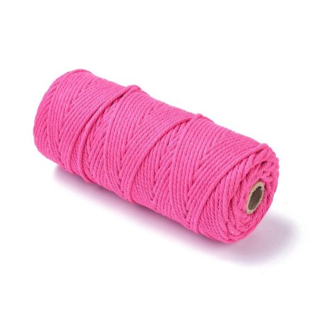 Pink Rózsaszín (145) Pamut Makramé Fonál 3mm 1m