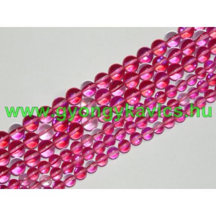 Pink Rózsaszín Szintetikus Holdkő Gyöngy 10mm