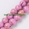   Pink Rózsaszín Szintetikus Gyöngy Valódi Kagyló Darabokkal Gyöngyfüzér 10mm