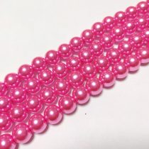   Pink Rózsaszín Színű Szintetikus Kagyló Gyöngy Gyöngyfüzér 12mm