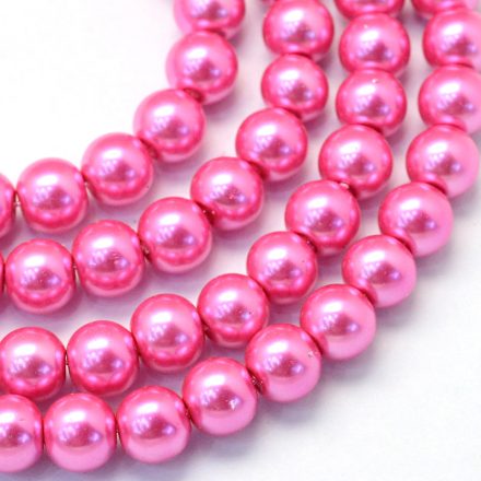 Pink Rózsaszín (2) Szintetikus Kagyló Gyöngy 8mm