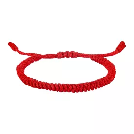   Piros Fonott Csúszócsomós Szerencse Karkötő (K70) Csukló Átmérő: 5,5-8cm