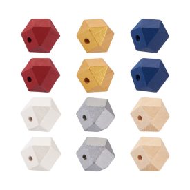 Piros Hexaéder Fagyöngy Gyöngy 19-21x19-21mm