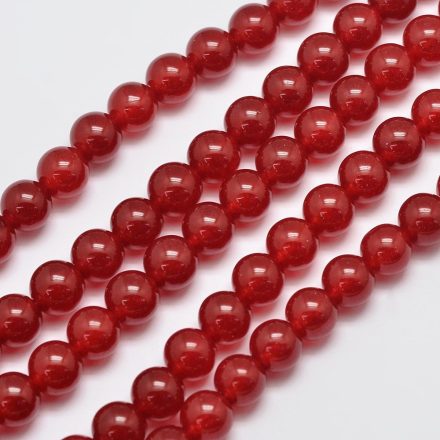 Piros Jade Ásványgyöngy 6mm