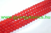 Piros Jade (világos) Ásványgyöngy 6mm