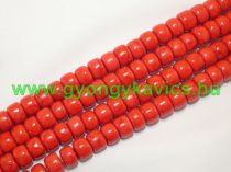 Piros Jade Ásványgyöngy 8x6mm