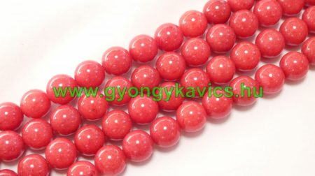 Piros Jade (nem áttetsző) Ásványgyöngy 10mm