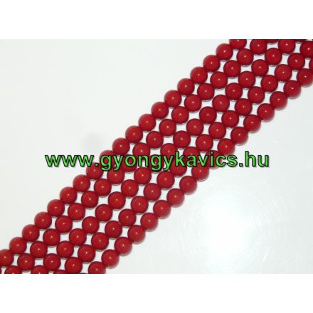 Vörös Piros Kagyló Gyöngy 10mm