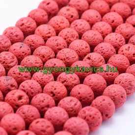 Piros Lávakő Ásványgyöngy 10mm