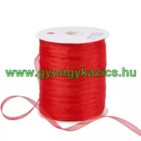 Piros (7) Organza Tüll Szalag 6mm 1m