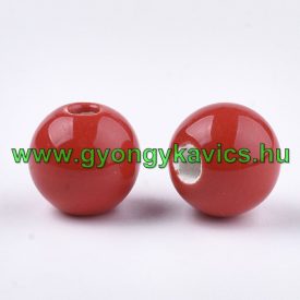 Piros Porcelán Gyöngy 8mm