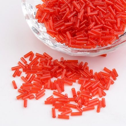 Piros (36) Szalmagyöngy Kásagyöngy 1,8x6mm 10gr